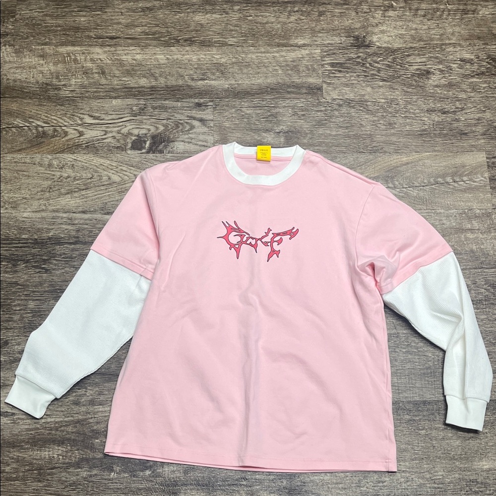 Golf Wang Pink and White Thermal Sleeve XL Shirt